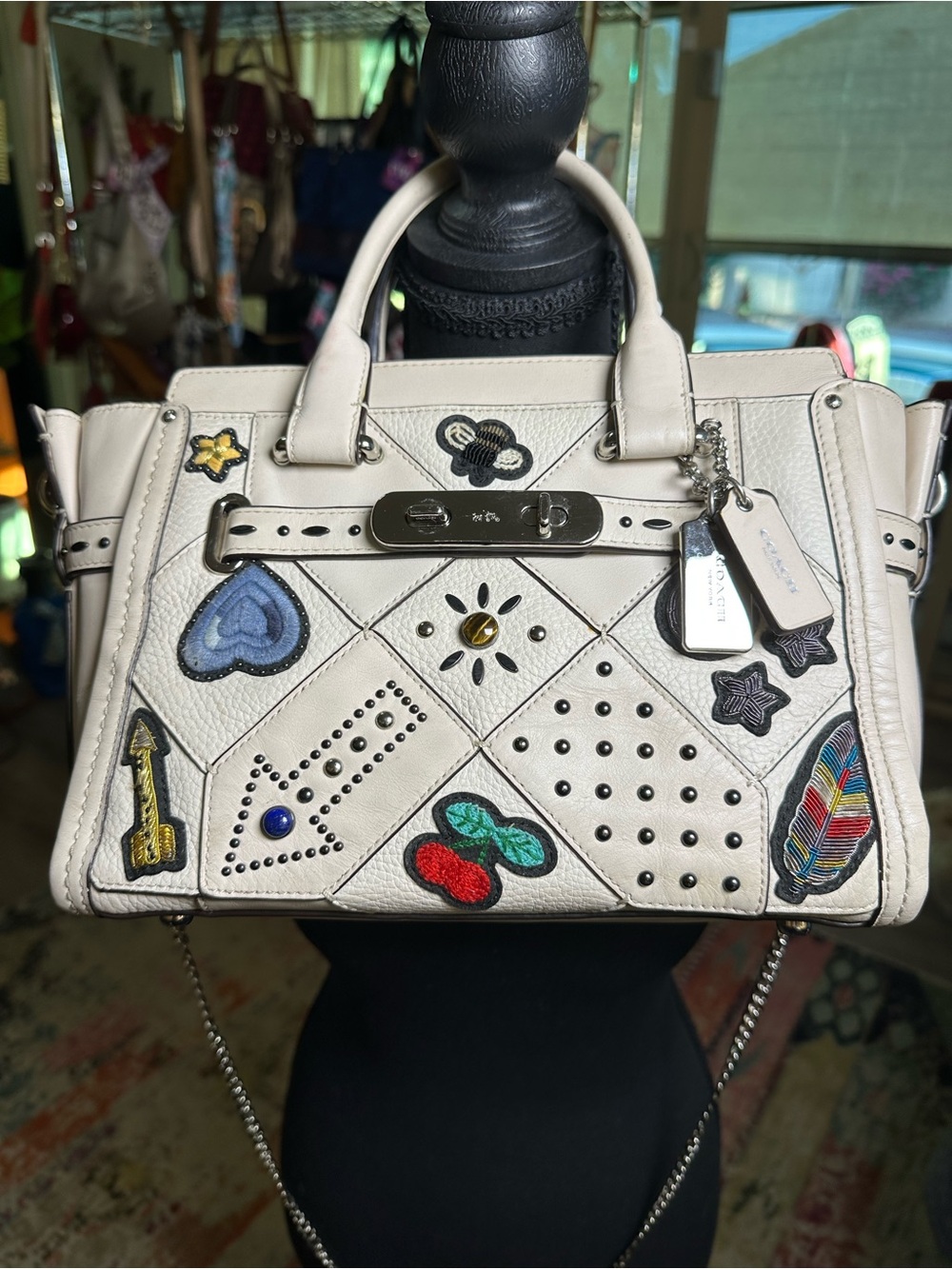Coach Swagger 27 in Embellished Canyon Quilt Leather - Picture 2 of 16